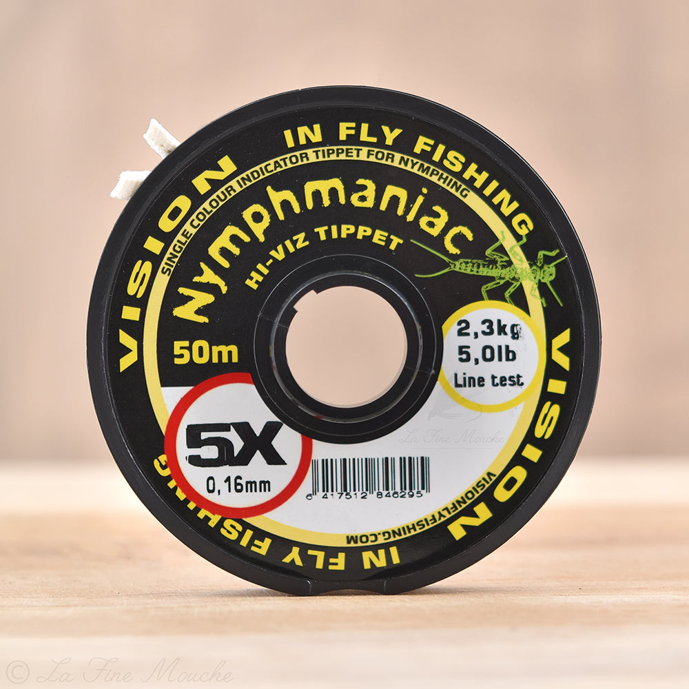 Monofilo indicatore Nymphmaniac High-Viz Tippet di VISION