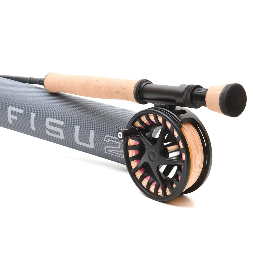 Kit completo Vision Fisu 2 Outfit - Canna, Coda di topo, Mulinello e Backing