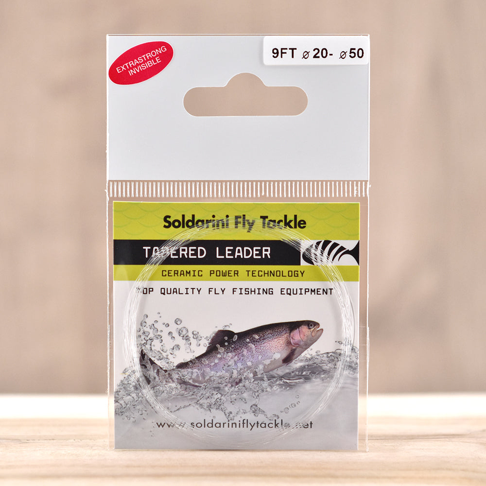 Bas de ligne conique Soldarini Tapered Leader Clear 9 ft monofilament transparent
