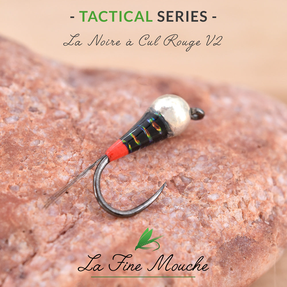 Nymphe Perdigone La Noire à Cul Rouge V2 - TACTICAL SERIES - Bille Argent
