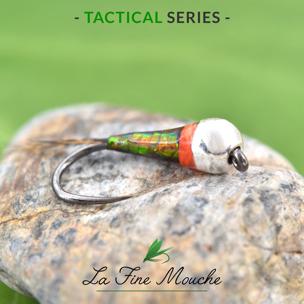 Nymphe Perdigone New Gazoline Tag Orange - TACTICAL SERIES - Bille Argent