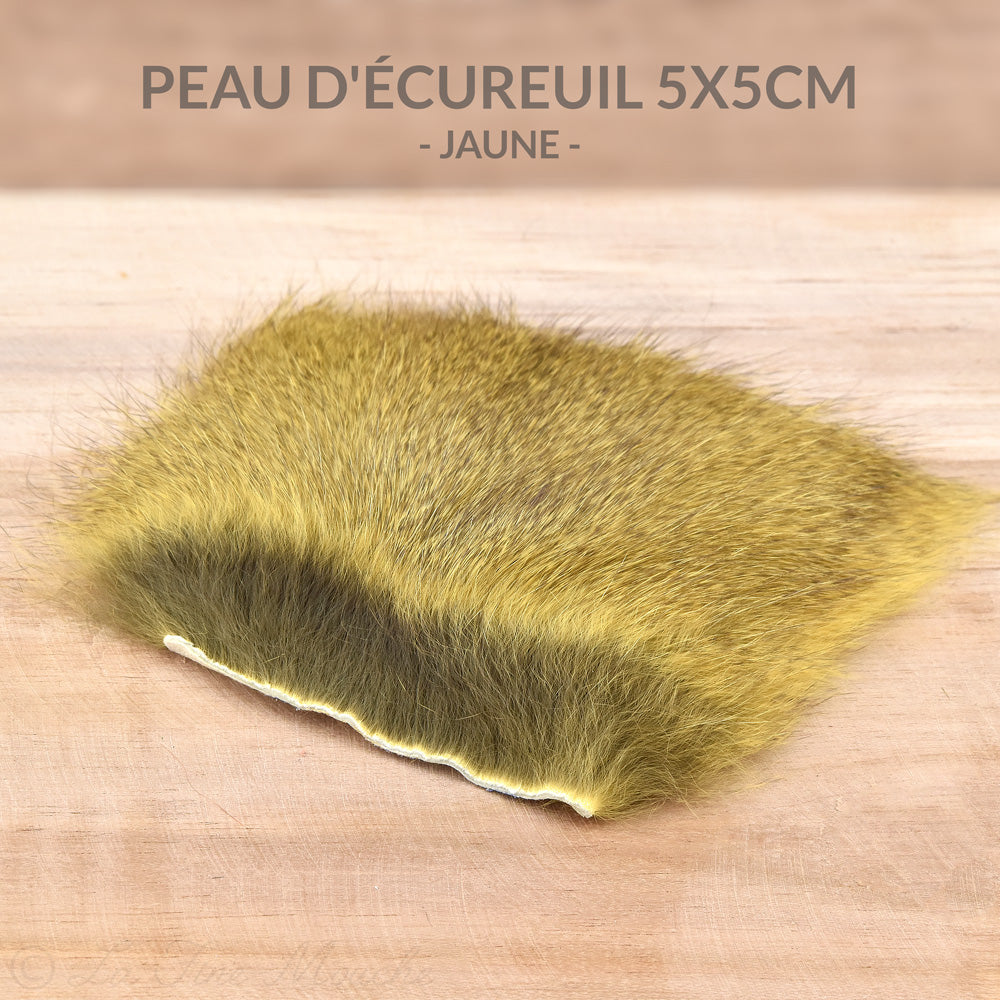 Peau d'Écureuil Gris teintée - 7 couleurs - 5x5cm