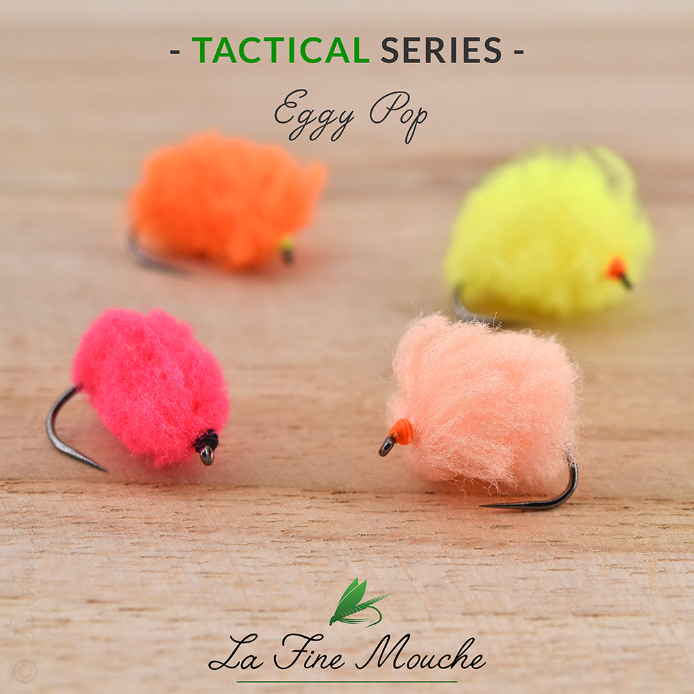 Eggstasy Fly "Eggy Pop" Fluorescent Mojito Green on Hanák H270BL Hook