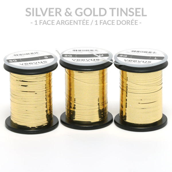 Silver & Gold Tinsel Veevus - 3 Misure