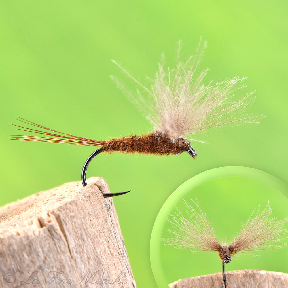 Mouche Sèche Spinner CDC Corps Marron